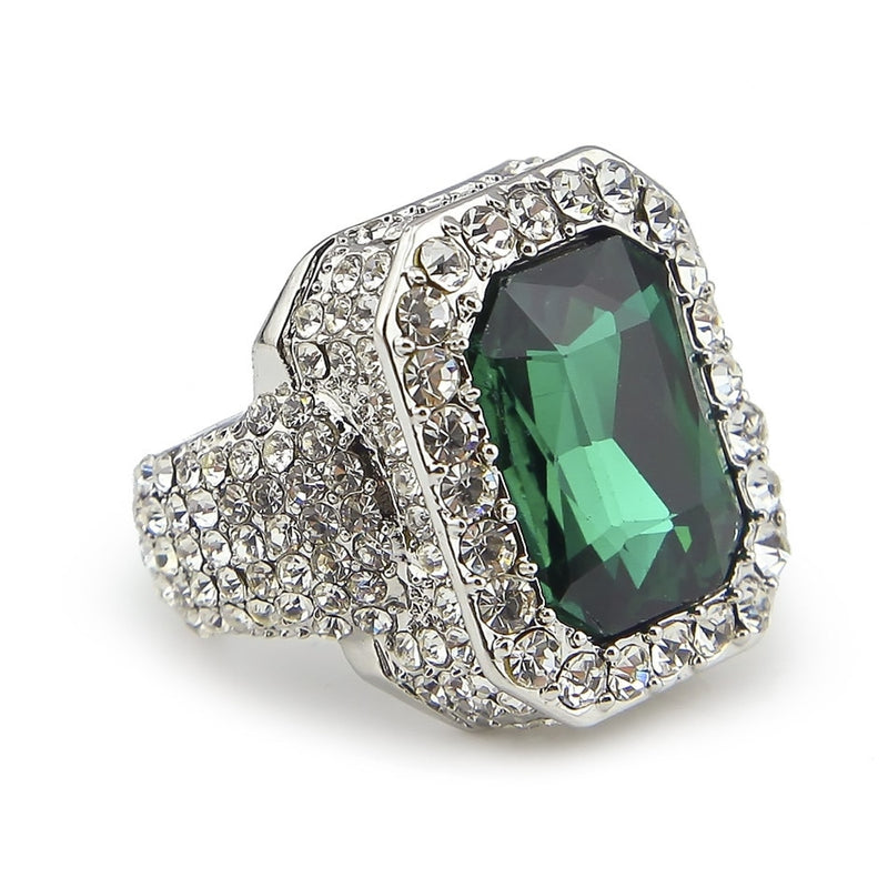 Punk Style Square Gem Ring - PLG