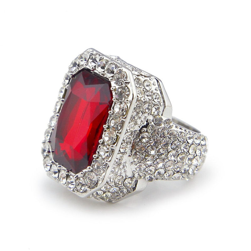 Punk Style Square Gem Ring - PLG