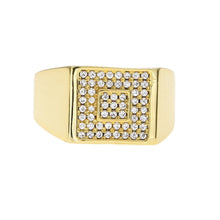 Load image into Gallery viewer, Iced Out Bling Rhinestone Square Ring - PLG