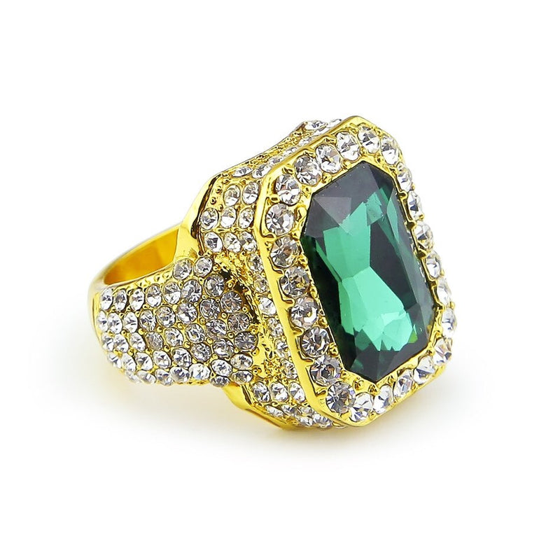 Punk Style Square Gem Ring - PLG