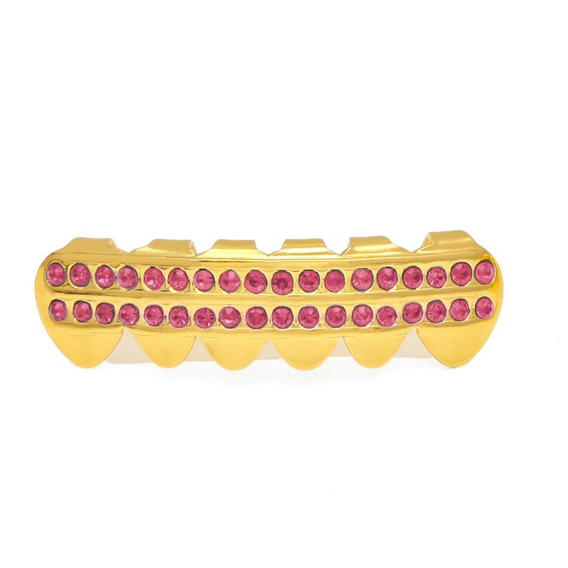 Iced Out Cross Red Teeth Grill Set - PLG
