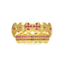 Load image into Gallery viewer, Iced Out Cross Red Teeth Grill Set - PLG