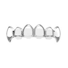 Load image into Gallery viewer, Six Hollow Open Face Gold Mouth Grill - PLG