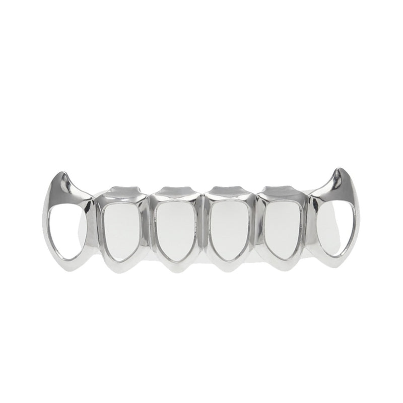 Six Hollow Open Face Gold Mouth Grill - PLG