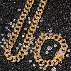 13mm Iced Out Miami Cuban Set - PLG