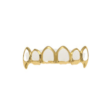 Load image into Gallery viewer, Six Hollow Open Face Gold Mouth Grill - PLG