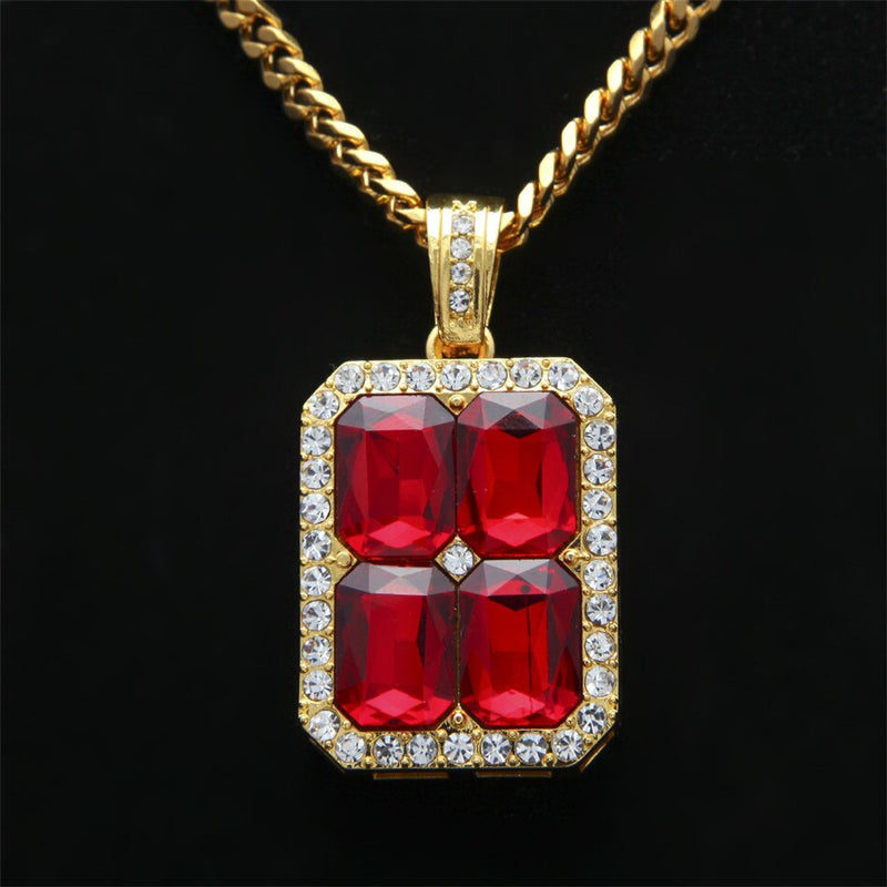 4 Gem Crystal Pendant - PLG