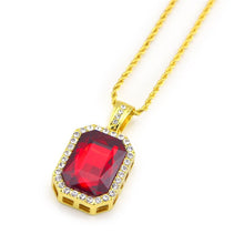 Load image into Gallery viewer, Big Square Gem Crystal Pendant - PLG