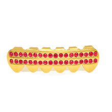Load image into Gallery viewer, Iced Out Cross Red Teeth Grill Set - PLG