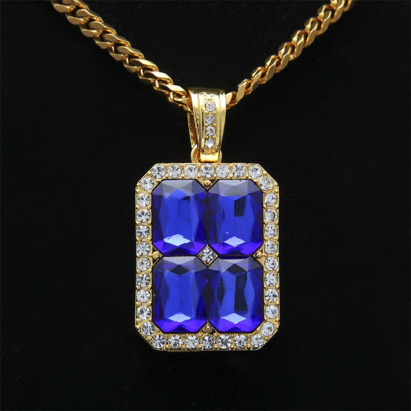4 Gem Crystal Pendant - PLG
