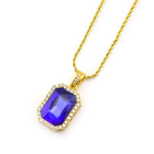 Load image into Gallery viewer, Big Square Gem Crystal Pendant - PLG