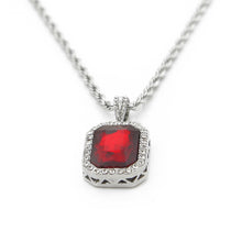 Load image into Gallery viewer, Square Gem Crystal Cuban Pendant - PLG