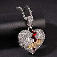 Load image into Gallery viewer, Broke Heart With Band Aid Pendant - PLG