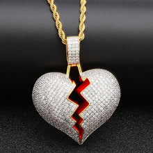 Load image into Gallery viewer, Red Broke Heart Necklace &amp; Pendant - PLG