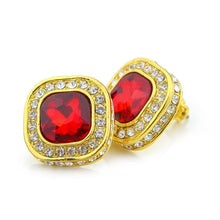 Load image into Gallery viewer, Square Gem Stud Earring - PLG