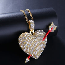 Load image into Gallery viewer, Heart with Arrow Pendant - PLG