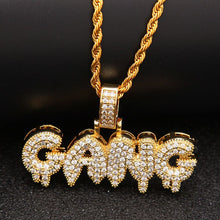 Load image into Gallery viewer, GANG Drip Bubble Letters Pendant - PLG