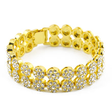 Load image into Gallery viewer, 2 Row Round Rosary Flower Bracelet - PLG