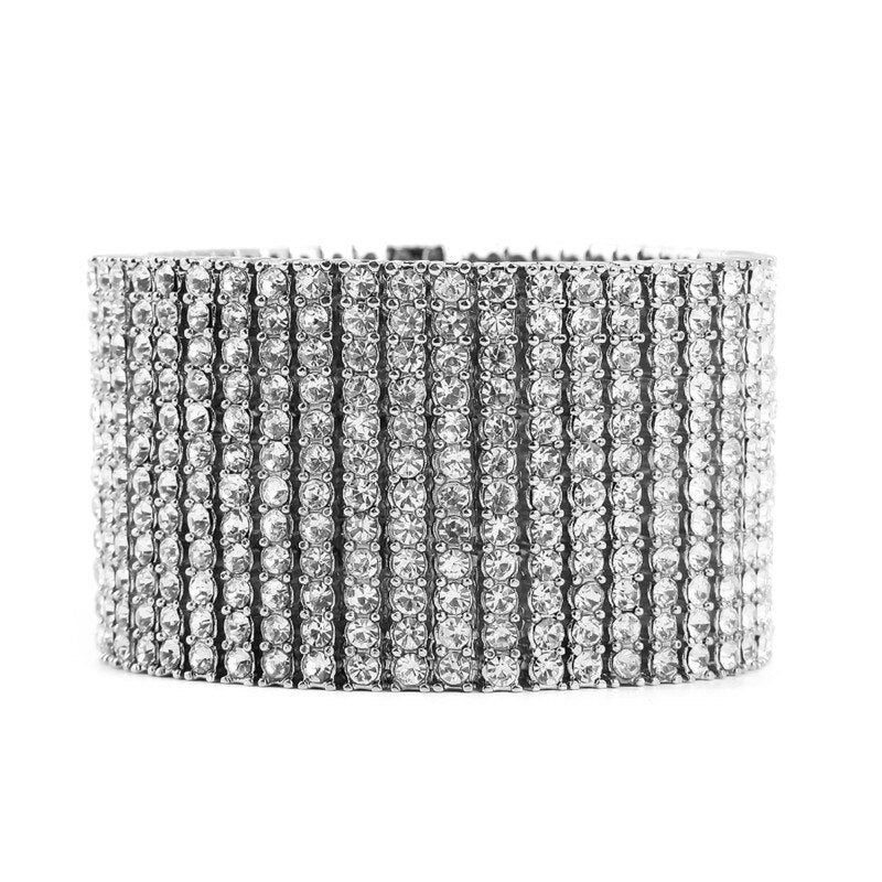 12 Row Bling AAA Rhinestones Crystal Bracelet - PLG