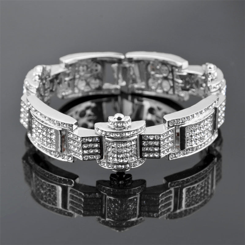 Iced Out Rhinestone Crystal Zinc Bracelets - PLG