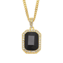 Load image into Gallery viewer, Square Gem Crystal Cuban Pendant - PLG