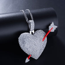 Load image into Gallery viewer, Heart with Arrow Pendant - PLG