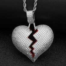 Load image into Gallery viewer, Red Broke Heart Necklace &amp; Pendant - PLG