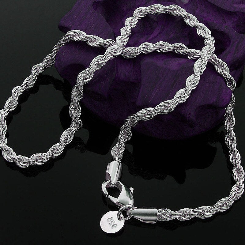 2mm 925 silver Necklace - PLG