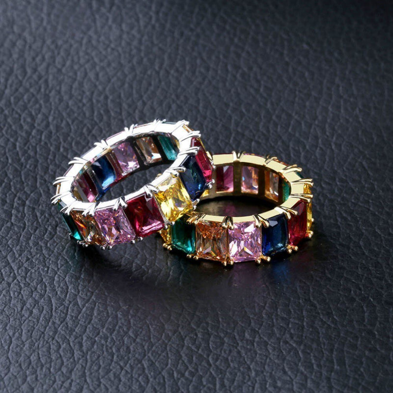 Baguette Multi-Colored Stones Ring - PLG