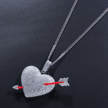 Load image into Gallery viewer, Heart with Arrow Pendant - PLG