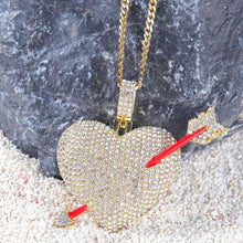 Load image into Gallery viewer, Heart with Arrow Pendant - PLG