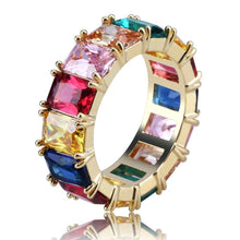 Load image into Gallery viewer, Baguette Multi-Colored Stones Ring - PLG
