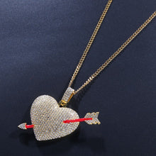 Load image into Gallery viewer, Heart with Arrow Pendant - PLG