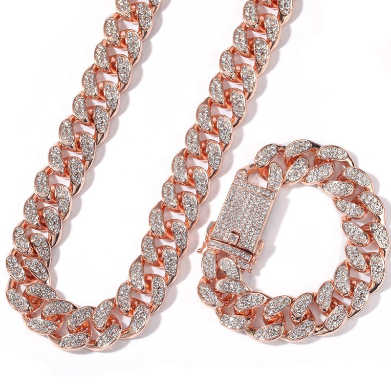 2cm Miami Iced Out Cuban Set - PLG