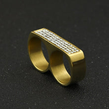 Load image into Gallery viewer, Two Finger Iced Ring - PLG