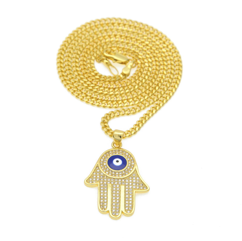 Hamsa Hand Pendant - PLG