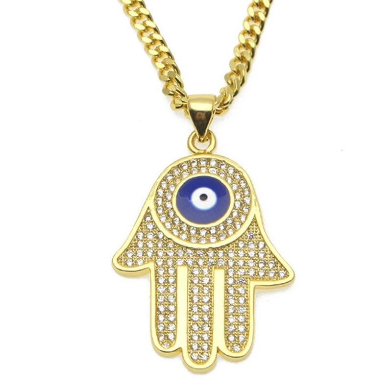 Hamsa Hand Pendant - PLG