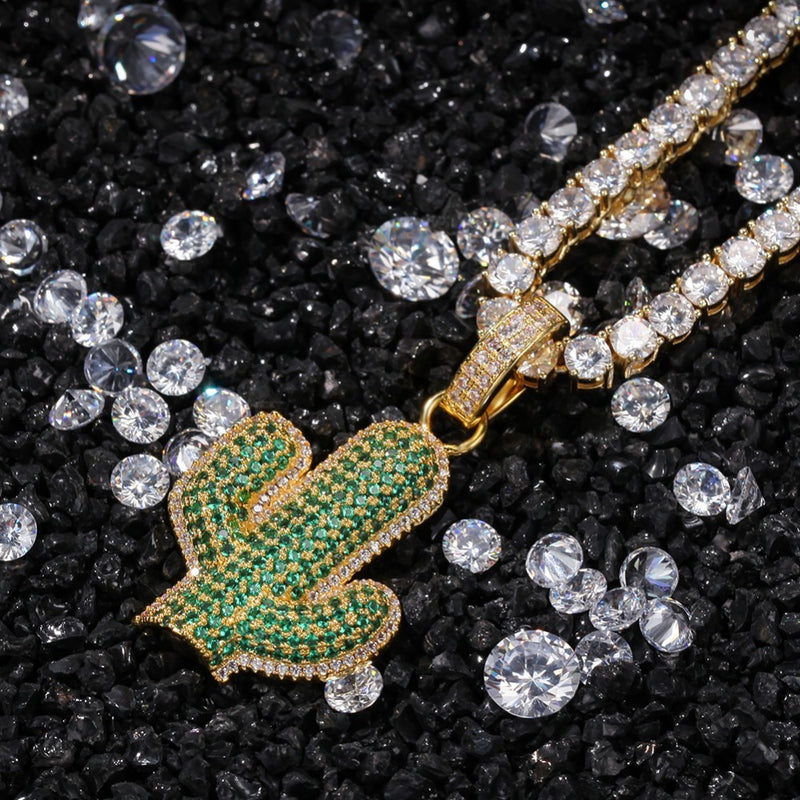 Cactus Cz Pendant - PLG