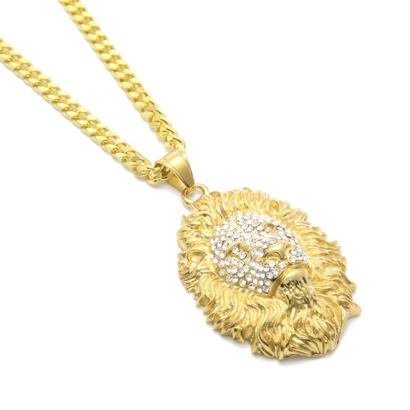 Animal King Lion Head Pendant - PLG