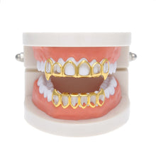 Load image into Gallery viewer, Six Hollow Open Face Gold Mouth Grill - PLG