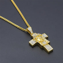 Load image into Gallery viewer, Jesus Head Cross Pendant - PLG