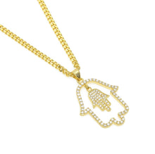 Load image into Gallery viewer, Double Hamsa Hand Pendant - PLG