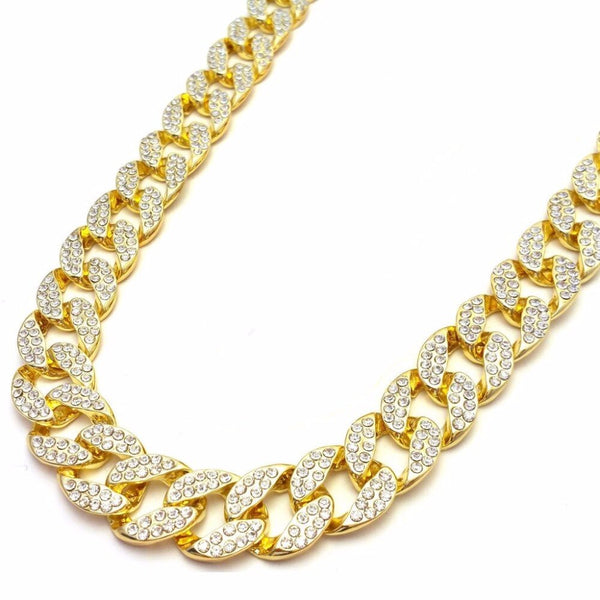 Iced Out Bling Rhinestone Crystal Necklace - PLG