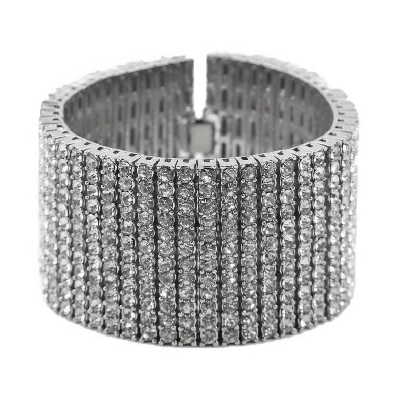 12 Row Bling AAA Rhinestones Crystal Bracelet - PLG
