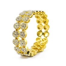 Load image into Gallery viewer, 2 Row Round Rosary Flower Bracelet - PLG