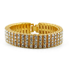 Load image into Gallery viewer, 4 Row Bling AAA Rhinestones Crystal Bracelet - PLG