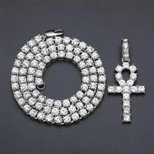 Load image into Gallery viewer, Iced out Hip Hop Egyptian Cross Pendant - PLG