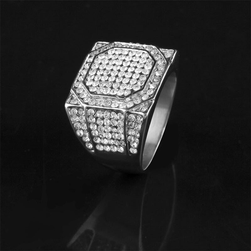 Rhinestone Crystal Punk Ring - PLG