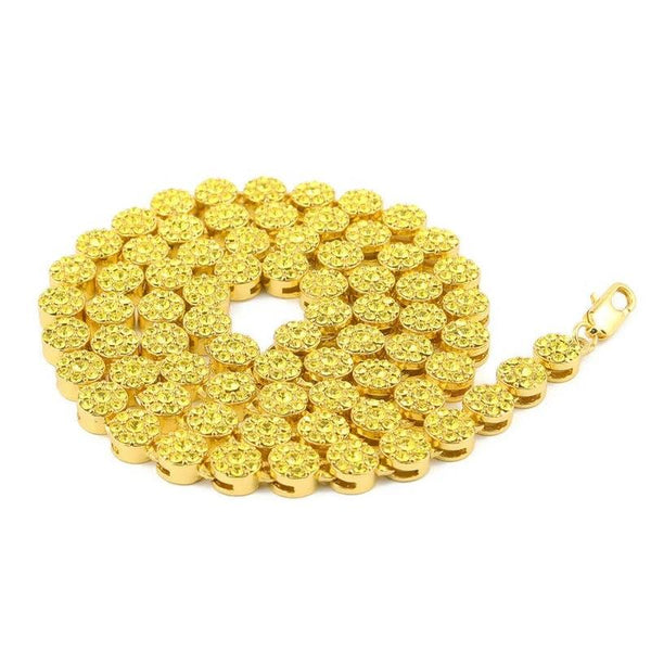 Iced Out Round Shape Necklace 76cm - PLG
