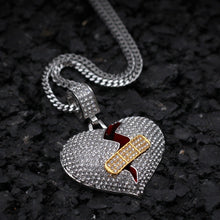 Load image into Gallery viewer, Broke Heart With Band Aid Pendant - PLG